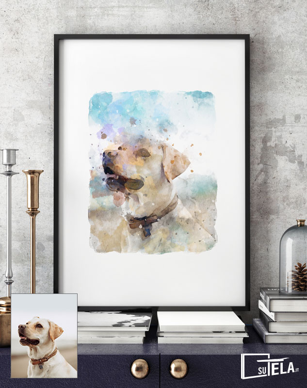 Tenda Doccia Con Pinscher In Acquerello – 180x200 Cm – Poliestere Impermeabile Con 12 Ganci