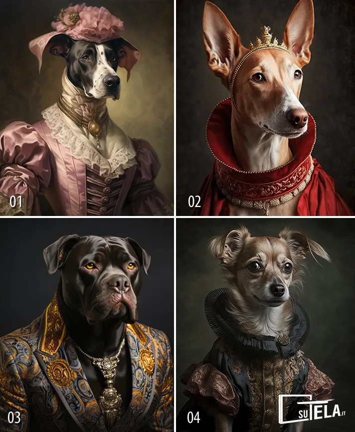 Ritratto Personalizzato del tuo Animale Domestico in abiti storici