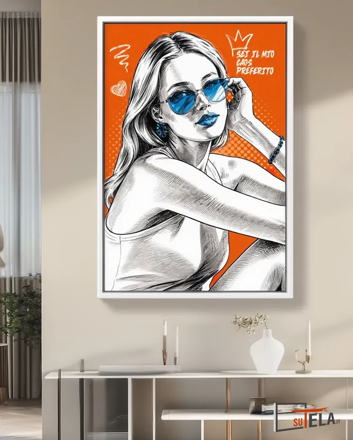 Q-080 Ritratto Personalizzato Graphic Pop