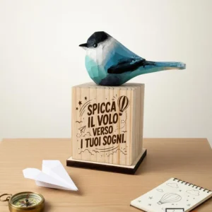 Uccellino in Legno Personalizzato con Incisione | Idea Regalo Artigianale